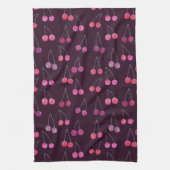 Black Cherry Waterverf Pattern Theedoek (Verticaal)