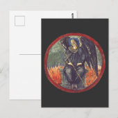 Black Cherubim angel Briefkaart (Voorkant / Achterkant)