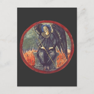 Black Cherubim angel Briefkaart