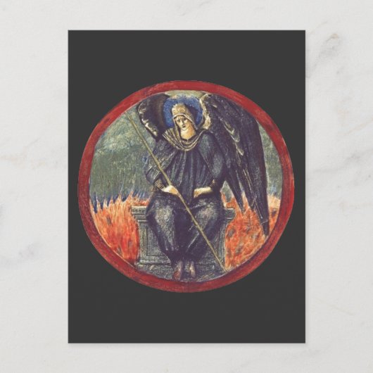 Black Cherubim angel Briefkaart (Voorkant)
