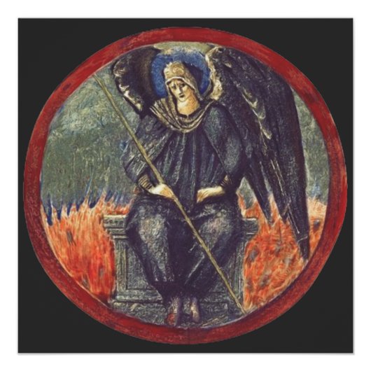 Black Cherubim angel Perfect Poster (Voorkant)