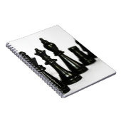 Black Chess Figuur het Perspectief van Stukken Notitieboek (Rechterzijde)
