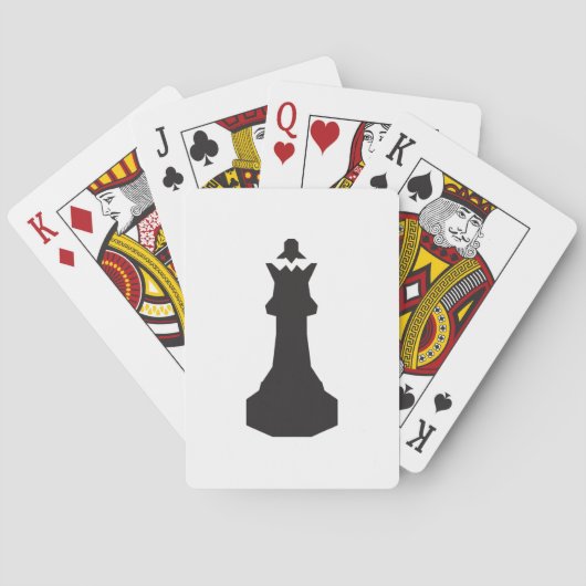 Black Chess Piece-speelkaarten Pokerkaarten (Achterkant)