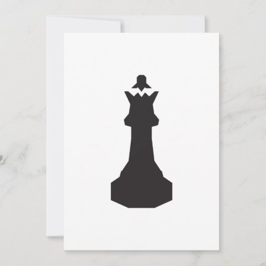 Black Chess Piece-uitnodigingen Kaart (Voorkant)
