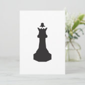 Black Chess Piece-uitnodigingen Kaart (Staand voorkant)