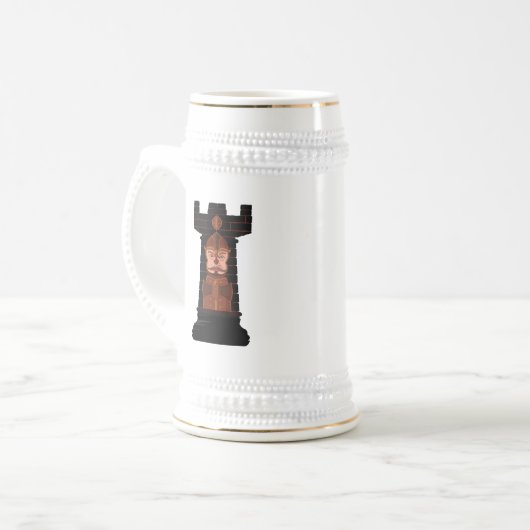 Black Chess Rook Bierpul (Voorkant links)