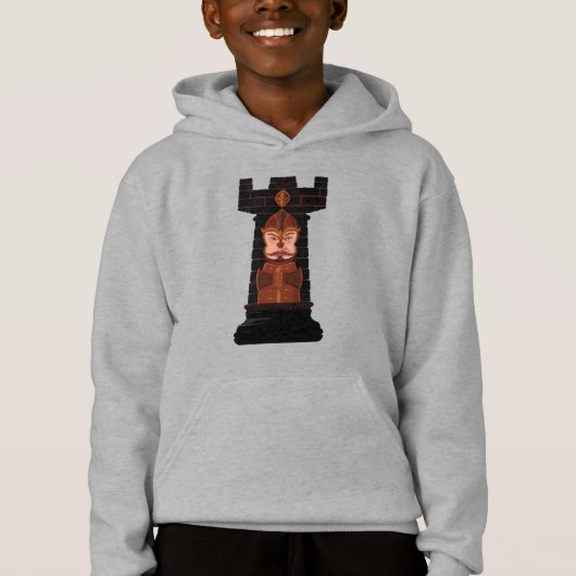 Black Chess Rook T-Shirt (Voorkant)