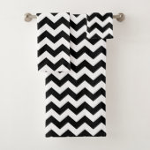Black Chevron Bad Handdoek (Insitu)