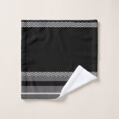 Black Chevron Band Bad Handdoek (Wasdoekje)