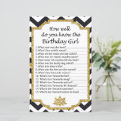 Black Chevron Hoe goed ken je de verjaardag? (Staand voorkant)