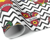 Black Chevron Mom Tattoo Cadeaupapier (Rol Hoek)