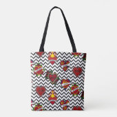 Black Chevron Mom Tattoo Tote Bag (Achterkant)