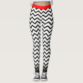 Black Chevron op je kol. Leggings (Voorkant)
