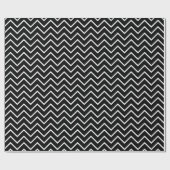 Black Chevron Pattern Cadeaupapier (Vlak)