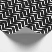 Black Chevron Pattern Cadeaupapier (Hoek)