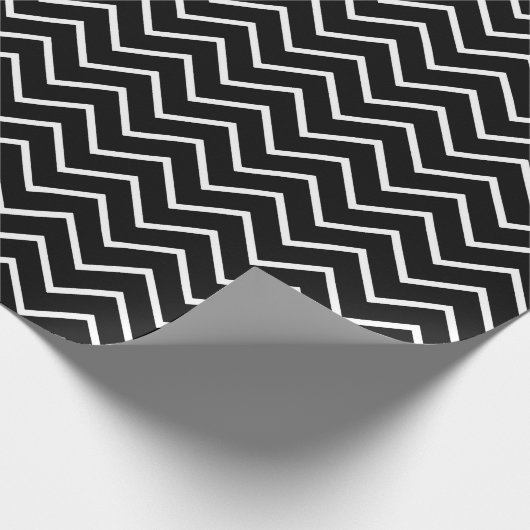 Black Chevron Pattern Cadeaupapier (Hoek)