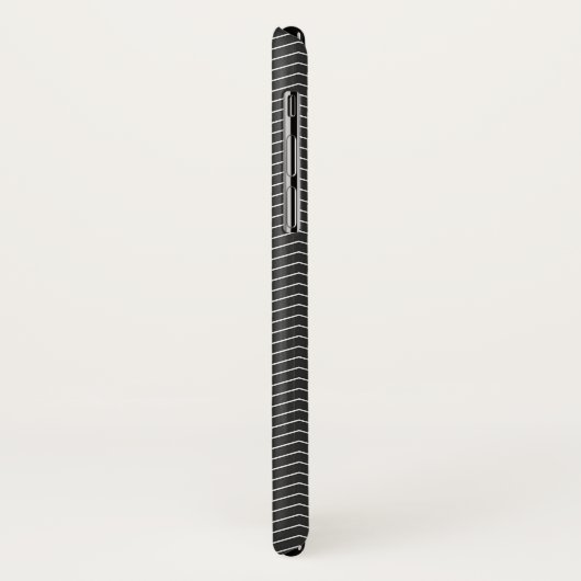 Black Chevron Pattern Case-Mate iPhone Case (Achterkant/links)
