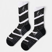 Black Chevron Pattern Sokken (Links)