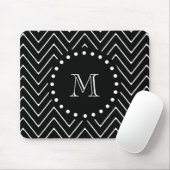 Black Chevron Pattern | Zwart monogram Muismat (Met muis)