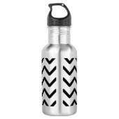 Black Chevron Pink Monogram Waterfles (Achterkant)