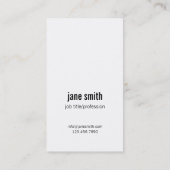 Black Chevron Striped Simple Plain Visitekaartje (Achterkant)