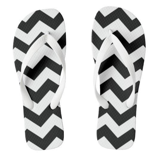 Black Chevron Teenslippers (Voetbed)