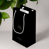 Black | Chic Faux Gold Monogram Welkom Trouwen Klein Cadeauzakje