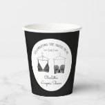 Black Chic Lace Waterverf Lingerie Vrijgezellenfee Papieren Bekers<br><div class="desc">Black Chic Lace Waterverf Lingerie Vrijgezellenfeest Papieren Borden Tableware is uitgerust met elegante zwarte vlekken met uw persoonlijke lingerie-partij,  panty party of vrijgezellenfeest in elegant script. Personaliseer door de tekst in de verstrekte tekstvakjes uit te geven. Creëer door ©Evco Studio www.zazzle.com/store/evcostudio</div>