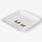 Black Chic Lace Waterverf Lingerie Vrijgezellenfee Papieren Bordje (Gebogen)