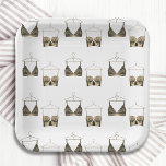 Black Chic Lace Waterverf Lingerie Vrijgezellenfee Papieren Bordje<br><div class="desc">Zwart Chic Lace Waterverf Lingerie Vrijgezellenfeest Papieren Borden Servies heeft een elegant zwart kanten beha-patroon voor uw eigen lingeriefeest,  panty party of vrijgezellenfeest. Creëer door ©Evco Studio www.zazzle.com/store/evcostudio</div>