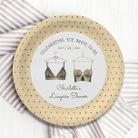 Black Chic Lace Waterverf Lingerie Vrijgezellenfee Papieren Bordje<br><div class="desc">Black Chic Lace Waterverf Lingerie Vrijgezellenfeest Papieren Borden Tableware is uitgerust met elegante zwarte vlekken met uw persoonlijke lingerie-partij,  panty party of vrijgezellenfeest in elegant script. Personaliseer door de tekst in de verstrekte tekstvakjes uit te geven. Creëer door ©Evco Studio www.zazzle.com/store/evcostudio</div>