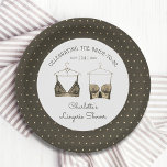 Black Chic Lace Waterverf Lingerie Vrijgezellenfee Papieren Bordje<br><div class="desc">Black Chic Lace Waterverf Lingerie Vrijgezellenfeest Papieren Borden Tableware is uitgerust met elegante zwarte vlekken met uw persoonlijke lingerie-partij,  panty party of vrijgezellenfeest in elegant script. Personaliseer door de tekst in de verstrekte tekstvakjes uit te geven. Creëer door ©Evco Studio www.zazzle.com/store/evcostudio</div>