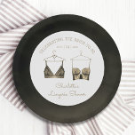 Black Chic Lace Waterverf Lingerie Vrijgezellenfee Papieren Bordje<br><div class="desc">Black Chic Lace Waterverf Lingerie Vrijgezellenfeest Papieren Borden Tableware is uitgerust met elegante zwarte vlekken met uw persoonlijke lingerie-partij,  panty party of vrijgezellenfeest in elegant script. Personaliseer door de tekst in de verstrekte tekstvakjes uit te geven. Creëer door ©Evco Studio www.zazzle.com/store/evcostudio</div>