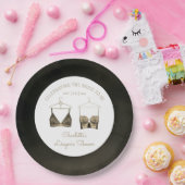 Black Chic Lace Waterverf Lingerie Vrijgezellenfee Papieren Bordje (Feest)