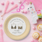 Black Chic Lace Waterverf Lingerie Vrijgezellenfee Papieren Bordje (Feest)