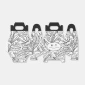 Black Chic Modern Floral Classic Welcome Bags Bedankdoosjes (Uitgevouwen)