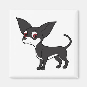 Black Chihuahua met witte markeringen Magneet