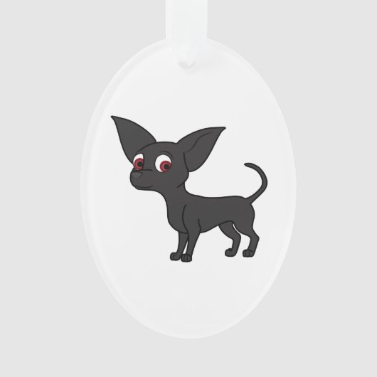 Black Chihuahua Ornament (voorkant)