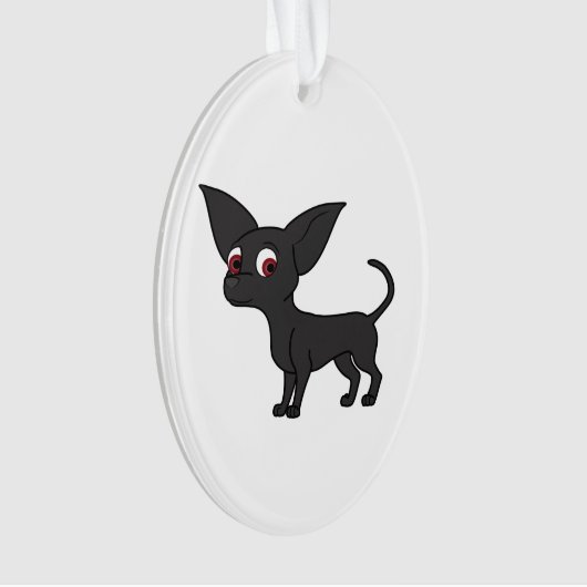 Black Chihuahua Ornament (voorkant)