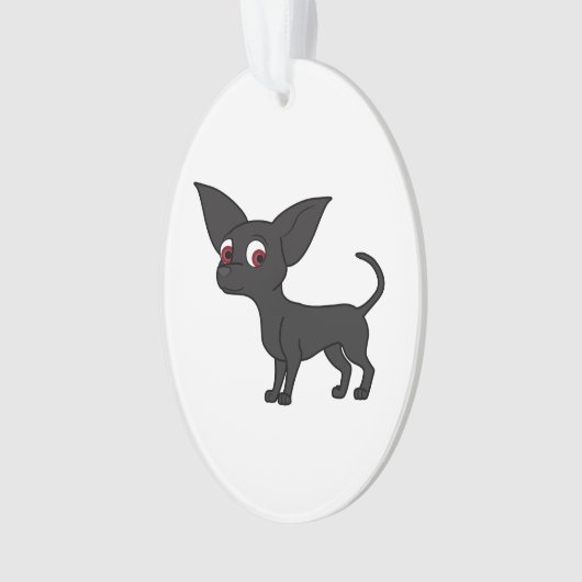 Black Chihuahua Ornament (voorkant)