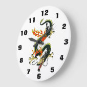 Black Chinese Dragon Genummerde klok (Hoek)
