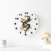 Black Chinese Dragon Genummerde klok (Huis)