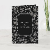 Black Chinoiserie Crest QR Code Wedding (Voorkant)