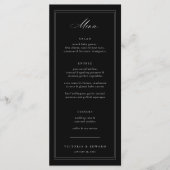 Black Chinoiserie Floral Wedding Menu (Voorkant)