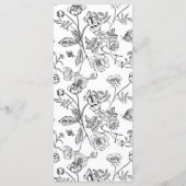 Black Chinoiserie Floral Wedding Menu (Achterkant)