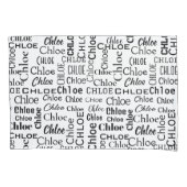 Black CHLOE naam op wit Kussensloop (Voorkant-Links)
