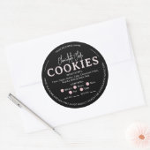 Black Chocolate Chip Cookies Cottage Law Sticker (Envelop)