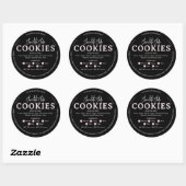 Black Chocolate Chip Cookies Cottage Law Sticker (Vel)