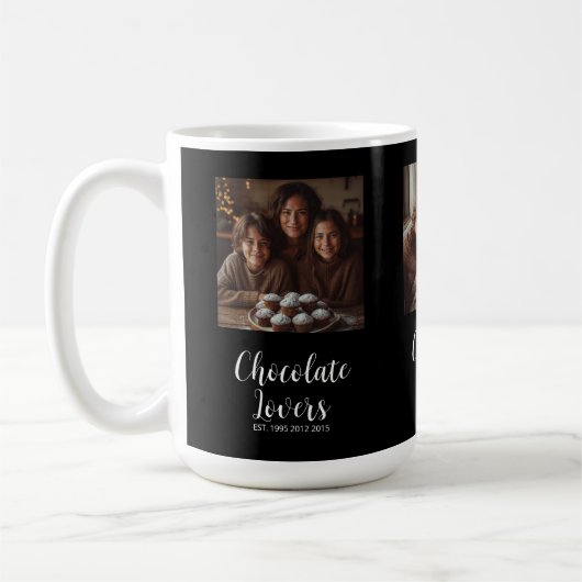Black Chocolate Lovers Gevestigd 3 Foto Script Koffiemok (Links)