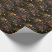 Black Chow Kerstmis Cadeaupapier (Hoek)